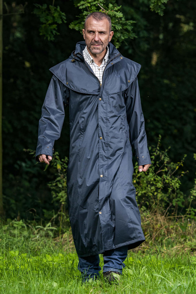 Longcoats Breathable 'Newlyn' Men's Long Raincoat with Hood – Longcoats ...