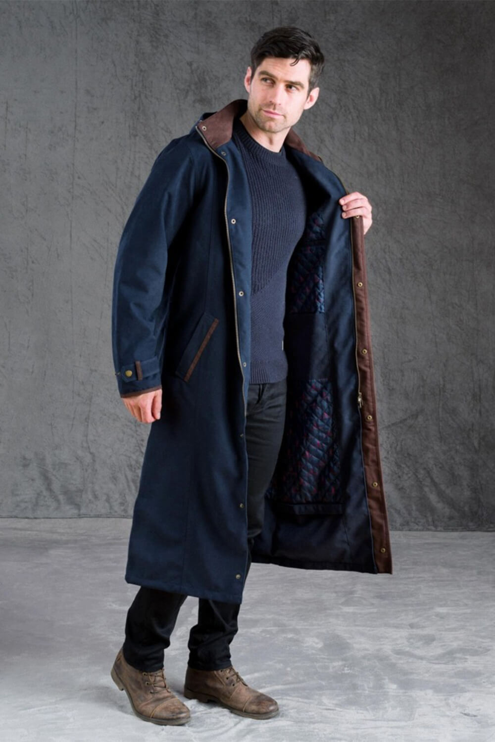 Long raincoat mens uk discount